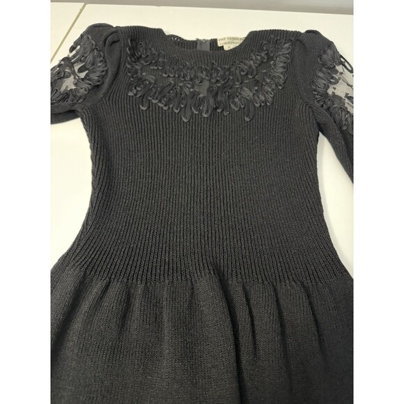 Vintage 70s 80s Pat Sandler Wellmore Saks Neiman Dress Stretch Dressy Knit Sz 2 - Picture 7 of 8